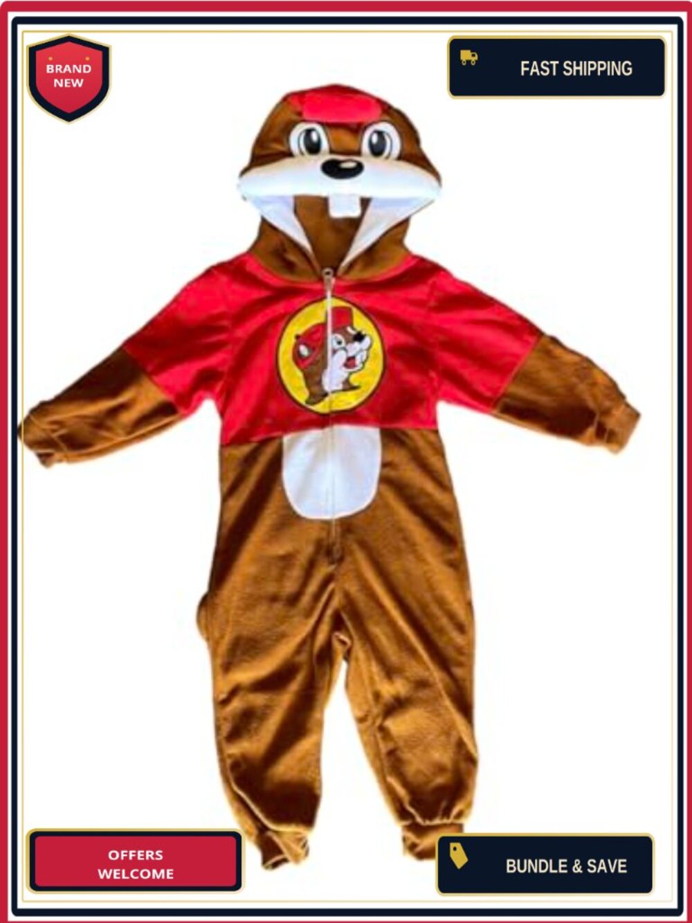 Adult Unisex Beaver Onesie Hooded Animal Pajamas Halloween Costume